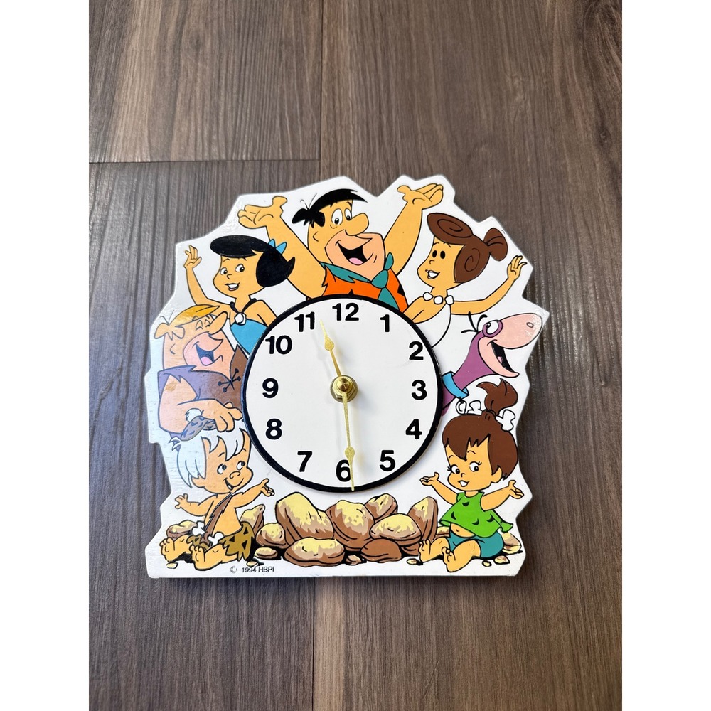VTG Hanna-Barbera The Flintstones Wall Clock Multicolor 1994 Vintage 90s WORKING